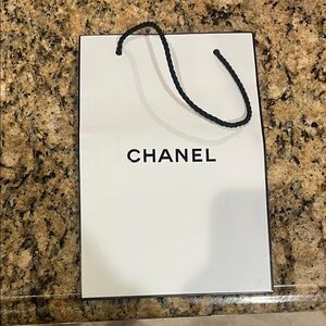 CHANEL White and Black Gift Bag